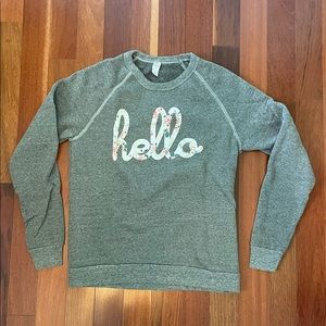 hello apparel alternative earth sweatshirt size medium